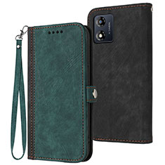 Coque Portefeuille Livre Cuir Etui Clapet YX1 pour Motorola Moto E13 Vert