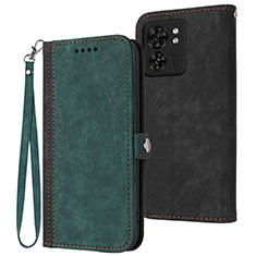 Coque Portefeuille Livre Cuir Etui Clapet YX1 pour Motorola Moto Edge (2023) 5G Vert