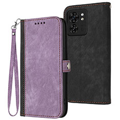 Coque Portefeuille Livre Cuir Etui Clapet YX1 pour Motorola Moto Edge (2023) 5G Violet