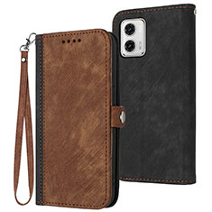 Coque Portefeuille Livre Cuir Etui Clapet YX1 pour Motorola Moto G 5G (2023) Marron