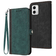 Coque Portefeuille Livre Cuir Etui Clapet YX1 pour Motorola Moto G53j 5G Vert