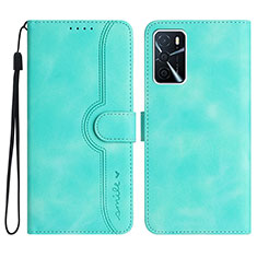 Coque Portefeuille Livre Cuir Etui Clapet YX1 pour Oppo A16 Vert