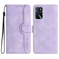 Coque Portefeuille Livre Cuir Etui Clapet YX1 pour Oppo A16s Violet