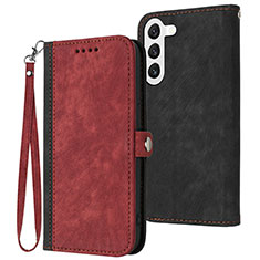 Coque Portefeuille Livre Cuir Etui Clapet YX1 pour Samsung Galaxy S22 5G Rouge