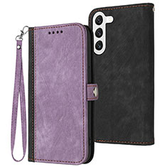 Coque Portefeuille Livre Cuir Etui Clapet YX1 pour Samsung Galaxy S22 5G Violet