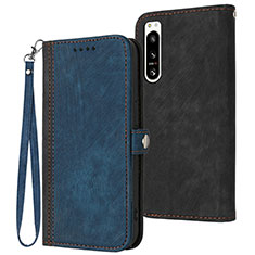 Coque Portefeuille Livre Cuir Etui Clapet YX1 pour Sony Xperia 5 IV Bleu