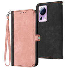 Coque Portefeuille Livre Cuir Etui Clapet YX1 pour Xiaomi Civi 2 5G Or Rose