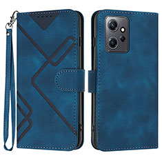 Coque Portefeuille Livre Cuir Etui Clapet YX1 pour Xiaomi Redmi Note 12 4G Bleu