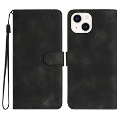 Coque Portefeuille Livre Cuir Etui Clapet YX2 pour Apple iPhone 13 Noir