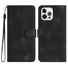 Coque Portefeuille Livre Cuir Etui Clapet YX2 pour Apple iPhone 13 Pro Noir