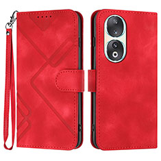 Coque Portefeuille Livre Cuir Etui Clapet YX2 pour Huawei Honor 90 5G Rouge