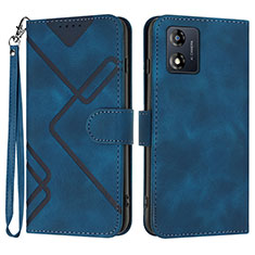 Coque Portefeuille Livre Cuir Etui Clapet YX2 pour Motorola Moto E13 Bleu