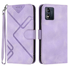 Coque Portefeuille Livre Cuir Etui Clapet YX2 pour Motorola Moto E13 Violet