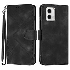 Coque Portefeuille Livre Cuir Etui Clapet YX2 pour Motorola Moto G53j 5G Noir