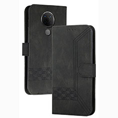 Coque Portefeuille Livre Cuir Etui Clapet YX2 pour Nokia 3.4 Noir