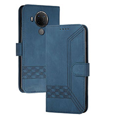 Coque Portefeuille Livre Cuir Etui Clapet YX2 pour Nokia 5.4 Bleu