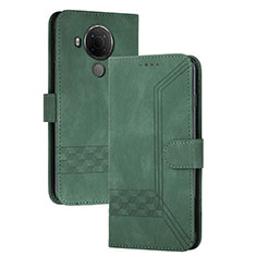 Coque Portefeuille Livre Cuir Etui Clapet YX2 pour Nokia 5.4 Vert