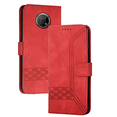 Coque Portefeuille Livre Cuir Etui Clapet YX2 pour Nokia G10 Rouge