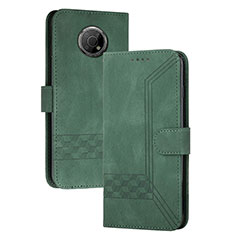 Coque Portefeuille Livre Cuir Etui Clapet YX2 pour Nokia G10 Vert