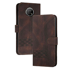 Coque Portefeuille Livre Cuir Etui Clapet YX2 pour Nokia G30 Marron