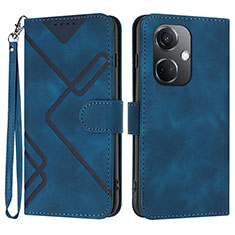 Coque Portefeuille Livre Cuir Etui Clapet YX2 pour Oppo K11 5G Bleu