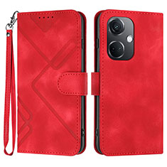 Coque Portefeuille Livre Cuir Etui Clapet YX2 pour Oppo K11 5G Rouge