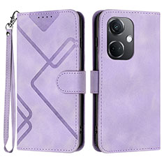 Coque Portefeuille Livre Cuir Etui Clapet YX2 pour Oppo K11 5G Violet