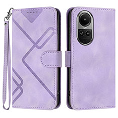 Coque Portefeuille Livre Cuir Etui Clapet YX2 pour Oppo Reno10 Pro 5G Violet