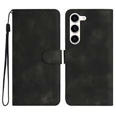 Coque Portefeuille Livre Cuir Etui Clapet YX2 pour Samsung Galaxy S22 5G Noir