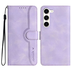 Coque Portefeuille Livre Cuir Etui Clapet YX2 pour Samsung Galaxy S24 5G Violet