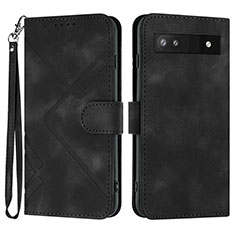 Coque Portefeuille Livre Cuir Etui Clapet YX3 pour Google Pixel 6a 5G Noir