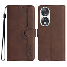 Coque Portefeuille Livre Cuir Etui Clapet YX3 pour Huawei Honor 90 5G Marron