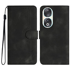 Coque Portefeuille Livre Cuir Etui Clapet YX3 pour Huawei Honor 90 5G Noir