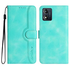 Coque Portefeuille Livre Cuir Etui Clapet YX3 pour Motorola Moto E13 Vert