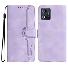 Coque Portefeuille Livre Cuir Etui Clapet YX3 pour Motorola Moto E13 Violet