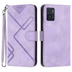 Coque Portefeuille Livre Cuir Etui Clapet YX3 pour Motorola Moto E22 Violet