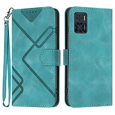 Coque Portefeuille Livre Cuir Etui Clapet YX3 pour Motorola Moto E22i Vert