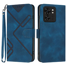 Coque Portefeuille Livre Cuir Etui Clapet YX3 pour Motorola Moto Edge (2023) 5G Bleu