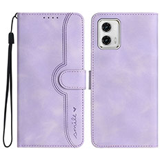 Coque Portefeuille Livre Cuir Etui Clapet YX3 pour Motorola Moto G53 5G Violet