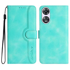 Coque Portefeuille Livre Cuir Etui Clapet YX3 pour Oppo A18 Vert