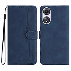 Coque Portefeuille Livre Cuir Etui Clapet YX3 pour Oppo A38 Bleu