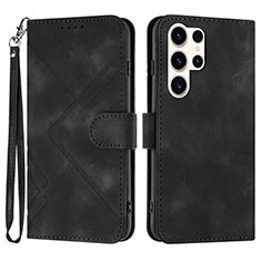 Coque Portefeuille Livre Cuir Etui Clapet YX3 pour Samsung Galaxy S22 Ultra 5G Noir