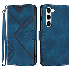 Coque Portefeuille Livre Cuir Etui Clapet YX3 pour Samsung Galaxy S24 5G Bleu