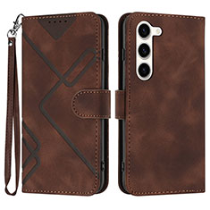 Coque Portefeuille Livre Cuir Etui Clapet YX3 pour Samsung Galaxy S24 Plus 5G Marron