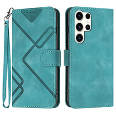 Coque Portefeuille Livre Cuir Etui Clapet YX3 pour Samsung Galaxy S25 Ultra 5G Vert