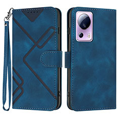 Coque Portefeuille Livre Cuir Etui Clapet YX3 pour Xiaomi Civi 2 5G Bleu