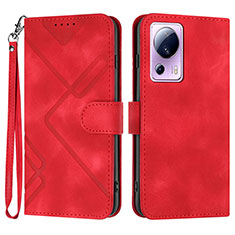 Coque Portefeuille Livre Cuir Etui Clapet YX3 pour Xiaomi Mi 13 Lite 5G Rouge