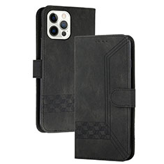 Coque Portefeuille Livre Cuir Etui Clapet YX4 pour Apple iPhone 13 Pro Max Noir