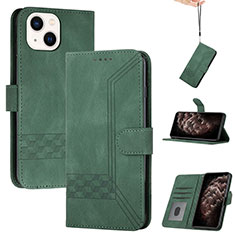 Coque Portefeuille Livre Cuir Etui Clapet YX4 pour Apple iPhone 14 Plus Vert