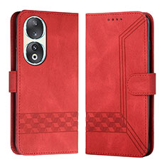 Coque Portefeuille Livre Cuir Etui Clapet YX4 pour Huawei Honor 90 5G Rouge